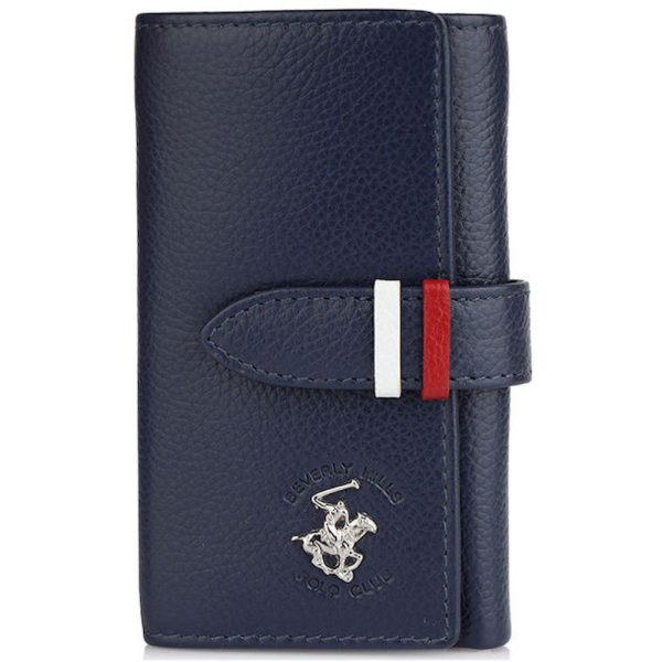 Beverly Hills Polo Club BH-1355 Δερμάτινη Κλειδοθήκη Μπλε
