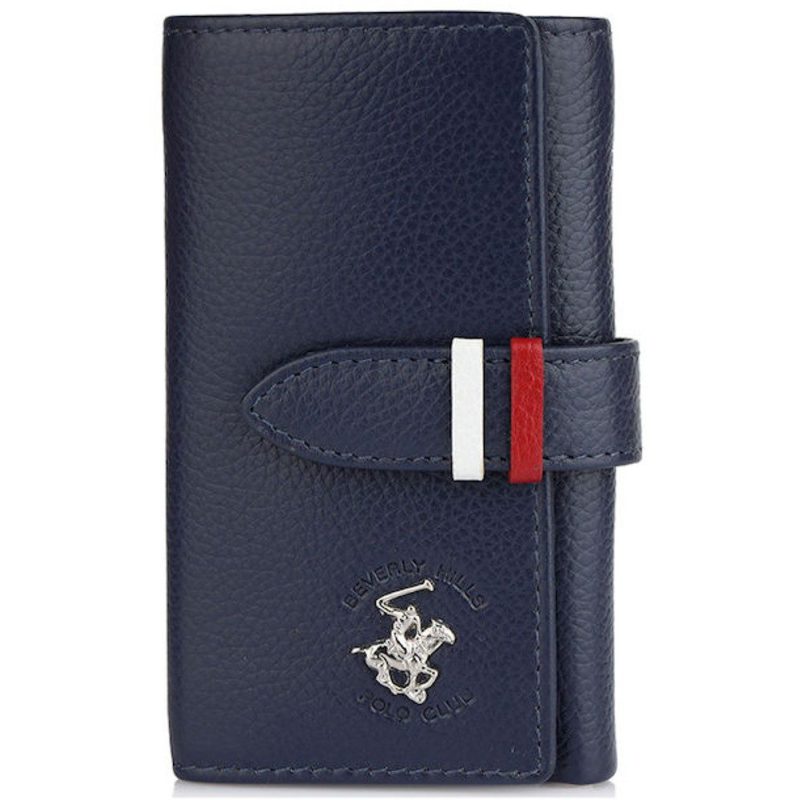 Beverly Hills Polo Club BH-1355 Δερμάτινη Κλειδοθήκη Μπλε Beverly hills Polo club