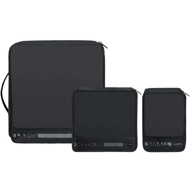 Samsonite 146885-1041 Set of 3 Packing Cubes Θήκες οργάνωσης Βαλίτσας Μαύρο Samsonite