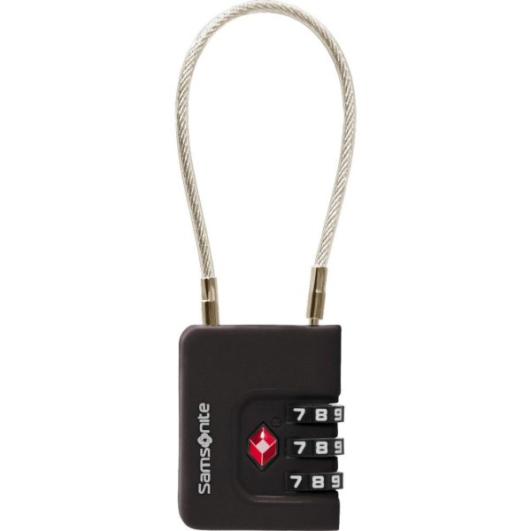 Samsonite 155576-1041 Ta Revol Cablelock 3 Dial TSA Λουκέτο Συνδυασμού Μαύρο