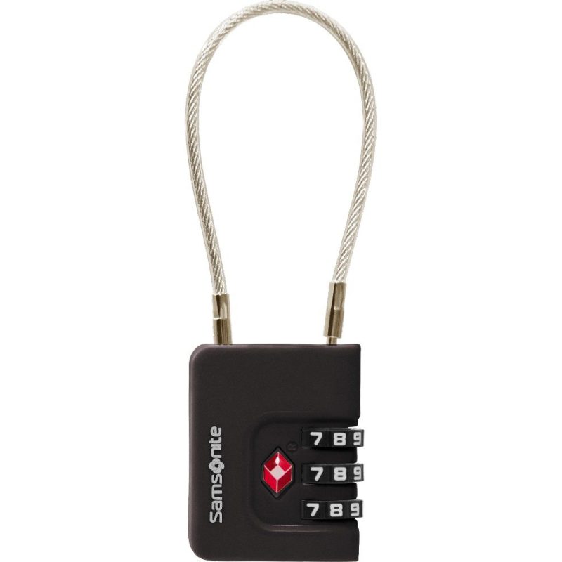 Samsonite 155576-1041 Ta Revol Cablelock 3 Dial TSA Λουκέτο Συνδυασμού Μαύρο Samsonite