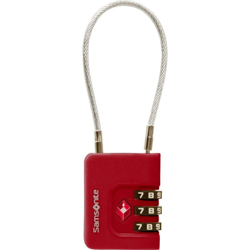 Samsonite 155576-1726 Ta Revol Cablelock 3 Dial TSA Λουκέτο Συνδυασμού Κόκκινο Samsonite