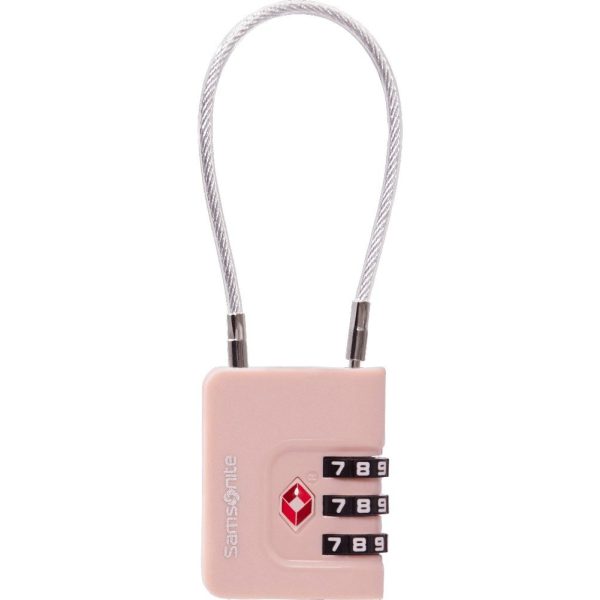 Samsonite 155576-1751 Ta Revol Cablelock 3 Dial TSA Λουκέτο Συνδυασμού Ροζ