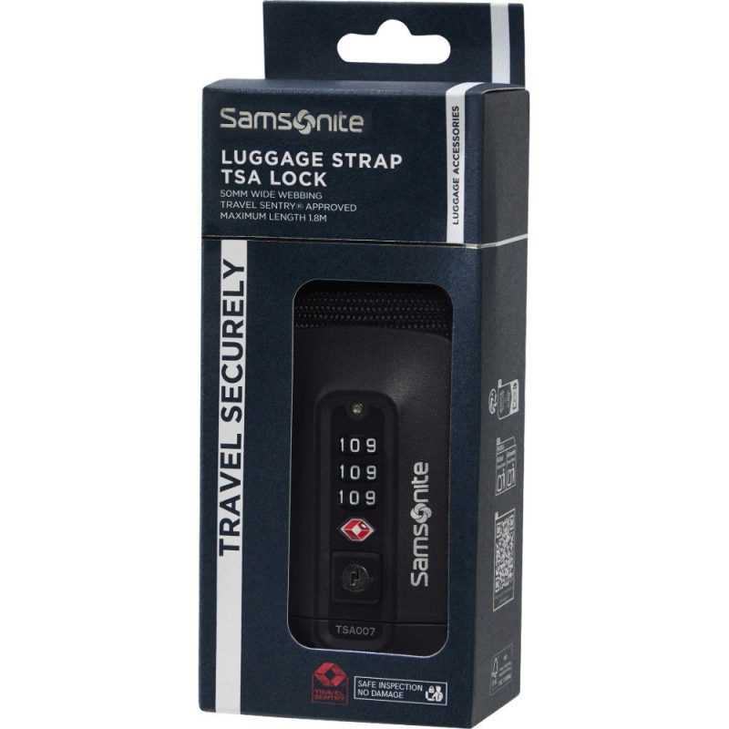 Samsonite 155591-1041 Ta Revolution Strap Ιμάντας Βαλίτσας με TSA Lock Μαύρο Samsonite