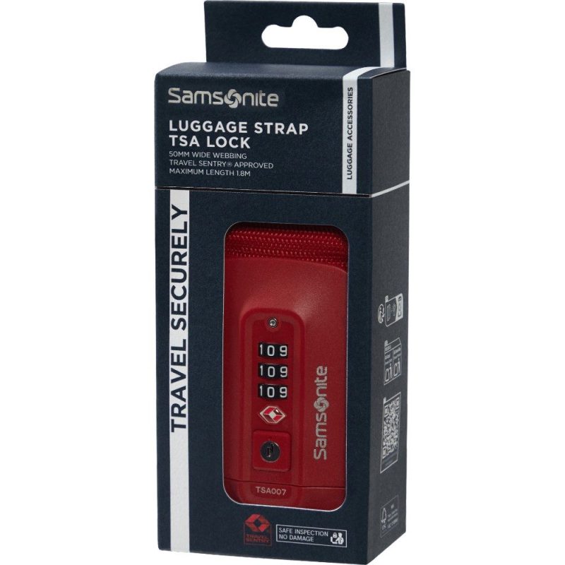 Samsonite 155591-1726 Ta Revolution Strap Ιμάντας Βαλίτσας με TSA Lock Κόκκινος Samsonite