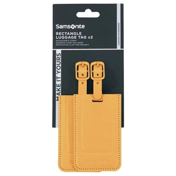 Samsonite 155592-1924 Ta Revolution Luggage Tags Ετικέτες Βαλίτσας 2τμχ Κίτρινο