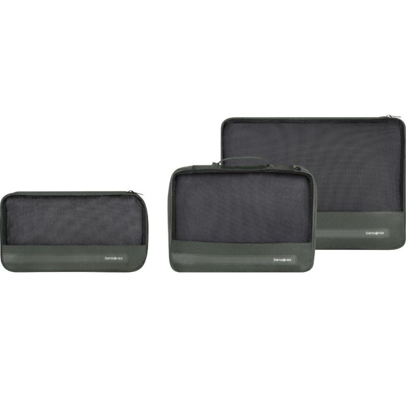 Samsonite 155602-1388 Ta Revolution Set of 3 Packing Cubes Θήκες οργάνωσης Βαλίτσας Χακί Samsonite