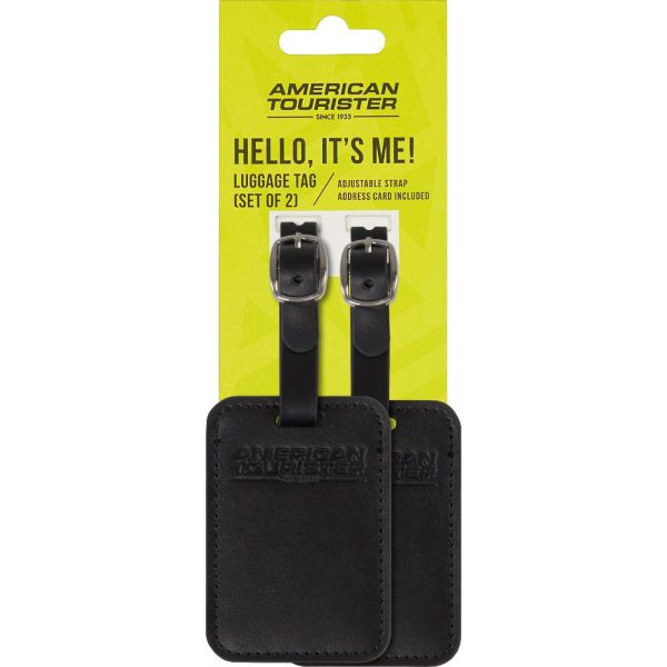 American Tourister 158736-1041 Luggage Tags Ετικέτες Βαλίτσας 2τμχ Μαύρο