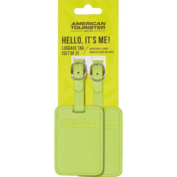 American Tourister 158736-A067 Luggage Tags Ετικέτες Βαλίτσας 2τμχ Πράσινο Lime