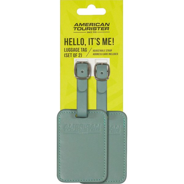 American Tourister 158736-A580 Luggage Tags Ετικέτες Βαλίτσας 2τμχ Πράσινο