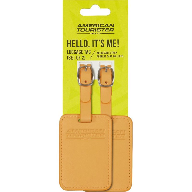 American Tourister 158736-A937 Luggage Tags Ετικέτες Βαλίτσας 2τμχ Πορτοκαλί American tourister