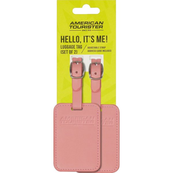 American Tourister 158736-A940 Luggage Tags Ετικέτες Βαλίτσας 2τμχ Ροζ Solar