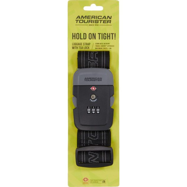 American Tourister 159207-1062 Ιμάντας Βαλίτσας με TSA Lock Μαύρο/Γκρι