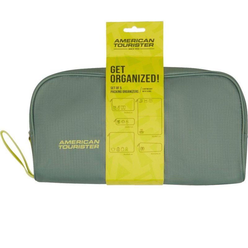 American Tourister 159210-A920 Set of 5 Packing Organisers Θήκες οργάνωσης Βαλίτσας Πράσινο American tourister