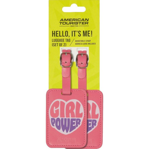 American Tourister 160234-A669 Luggage Tags Ετικέτες Βαλίτσας 2τμχ Ροζ