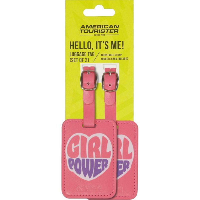 American Tourister 160234-A669 Luggage Tags Ετικέτες Βαλίτσας 2τμχ Ροζ American tourister