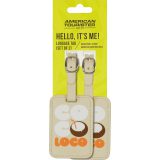 American Tourister 160234-A986 Luggage Tags Ετικέτες Βαλίτσας 2τμχ Μπεζ 1