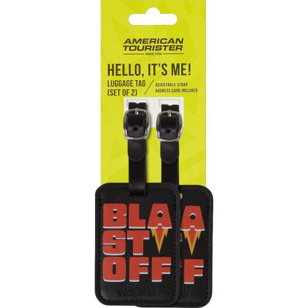 American Tourister 160234-A987 Luggage Tags Ετικέτες Βαλίτσας 2τμχ Μαύρο