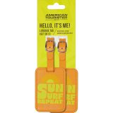 American Tourister 160234-A982 Luggage Tags Ετικέτες Βαλίτσας 2τμχ Πορτοκαλί 1