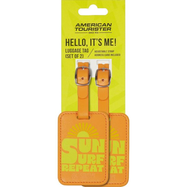 American Tourister 160234-A982 Luggage Tags Ετικέτες Βαλίτσας 2τμχ Πορτοκαλί