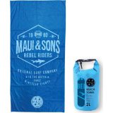 Maui & Sons 4951 Σετ Πετσέτα Σώματος Microfiber Με Αδιάβροχο Τσαντάκι 2L Μπλε 1