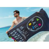Maui & Sons 4951 Σετ Πετσέτα Σώματος Microfiber Με Αδιάβροχο Τσαντάκι 2L Μπλε 2