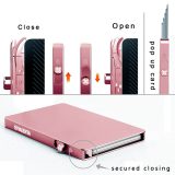 Valenta 588317 Cardprotector Πορτοφόλι Καρτών Αλουμινίου MagSafe Ροζ 4