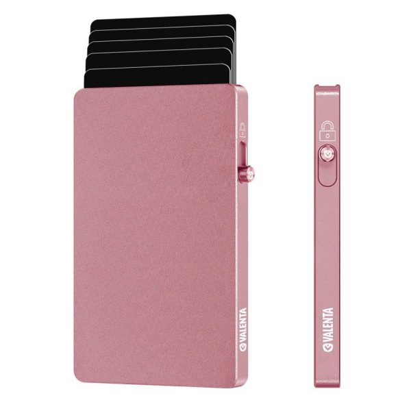 Valenta 588317 Cardprotector Πορτοφόλι Καρτών Αλουμινίου MagSafe Ροζ