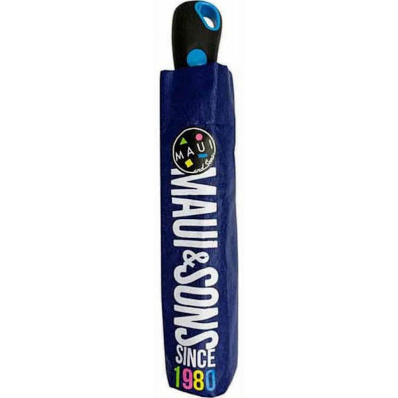Maui & Sons 6112 Αυτόματη Ομπρέλα Βροχής Σπαστή Navy-Μπλε MAUI
