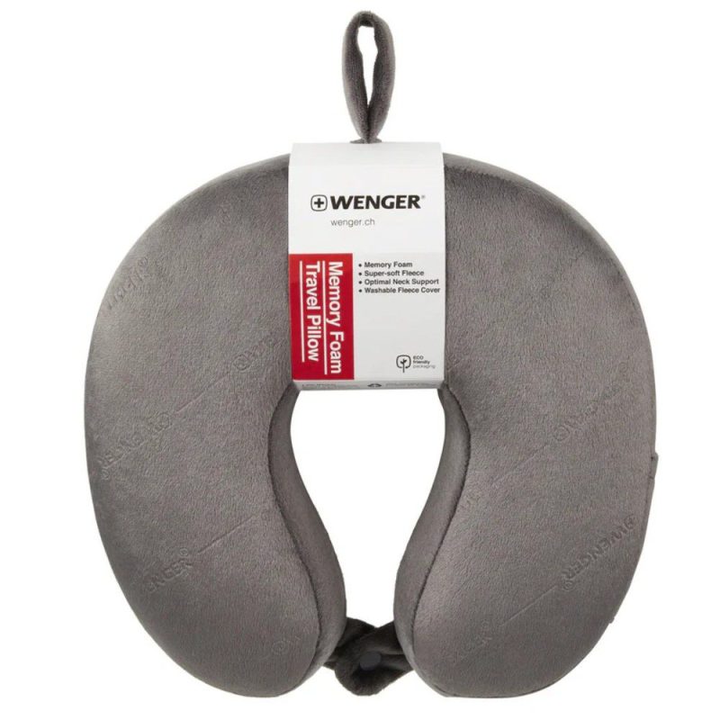 Wenger 611884 Μαξιλαράκι Ταξιδίου Memory Foam Γκρι Wenger