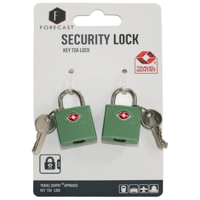 Forecast 62104 Key TSA Security Lock Λουκέτο με Κλειδί 2τμχ Πράσινο Forecast