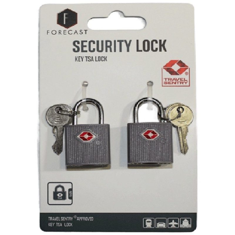 Forecast 62104 Key TSA Security Lock Λουκέτο με Κλειδί 2τμχ Γκρι Forecast