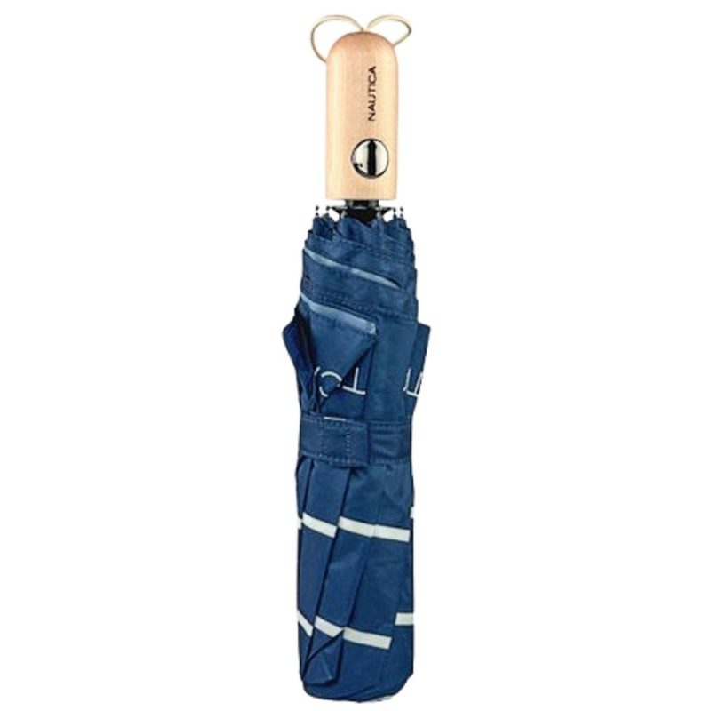 Nautica 6662-01 Αυτόματη Αντιανεμική Ομπρέλα Βροχής Σπαστή Μπλε NAUTICA
