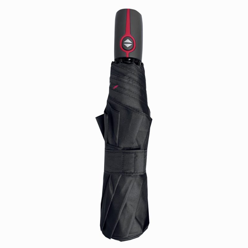 Nautica 6665 Αυτόματη open-close Αντιανεμική Ομπρέλα Βροχής Σπαστή Μαύρη NAUTICA