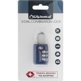 Diplomat ACLOCK3 Λουκέτο Συνδυασμού Μπλε με TSA 2