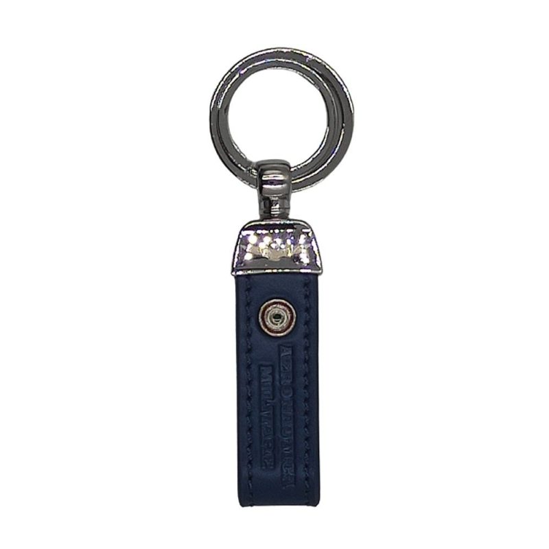 AERONAUTICA MILITARE Δερμάτινο μπρελόκ AM-160 ΜΠΛΕ Aeronautica militare
