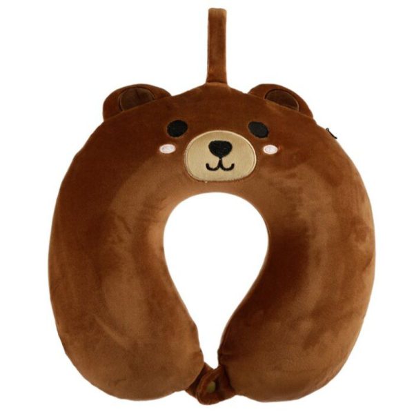 Puckator CUSH239 Μαξιλαράκι Ταξιδίου Cutiemals Bear Καφέ
