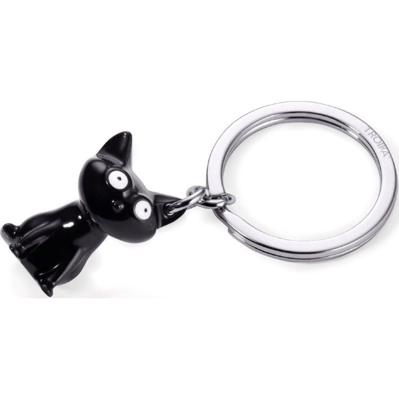 TROIKA KR16-22/BK Keyring FELIX Μπρελόκ μαύρη γάτα TROIKA
