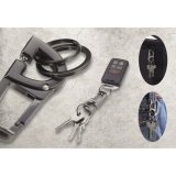 TROIKA KR18-06/GM 2Keyring D-CLICK Μπρελόκ Μαύρο Μέταλλο 4