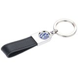 TROIKA KR24-05/VW Keyring Μπρελόκ Volkswagen Δερμάτινο Μαύρο 1