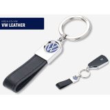 TROIKA KR24-05/VW Keyring Μπρελόκ Volkswagen Δερμάτινο Μαύρο 4