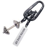 TROIKA KR24-09/BK Keyring NEVER GIVE UP Μπρελόκ Μεταλλικό Μαύρο. 1