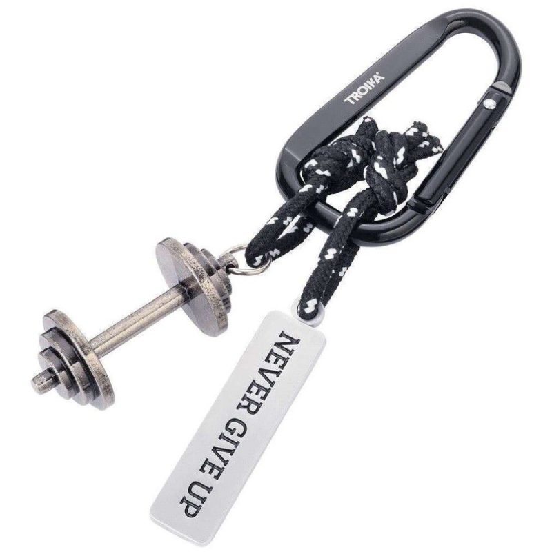 TROIKA KR24-09/BK Keyring NEVER GIVE UP Μπρελόκ Μεταλλικό Μαύρο. TROIKA
