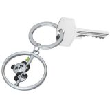 TROIKA KR25-08/MA Keyring SPINNING PANDA Μπρελόκ Ασημί 3