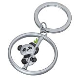 TROIKA KR25-08/MA Keyring SPINNING PANDA Μπρελόκ Ασημί 1