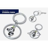 TROIKA KR25-08/MA Keyring SPINNING PANDA Μπρελόκ Ασημί 2
