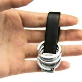 TROIKA KRG649/LE 3Keyring TWIST LOCK Μπρελόκ Δερμάτινο Μαύρο 2