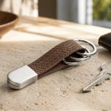 TROIKA KRG726/WO 3Keyring TWISTER STYLE ECHT HOLZ Μπρελόκ Καφέ 4