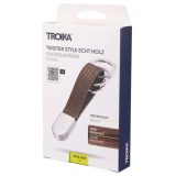 TROIKA KRG726/WO 3Keyring TWISTER STYLE ECHT HOLZ Μπρελόκ Καφέ 6