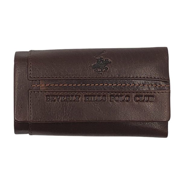 Beverly Hills Polo Club BH-1567 Δέρμα Κλειδοθήκη για 12 κλειδιά καφέ